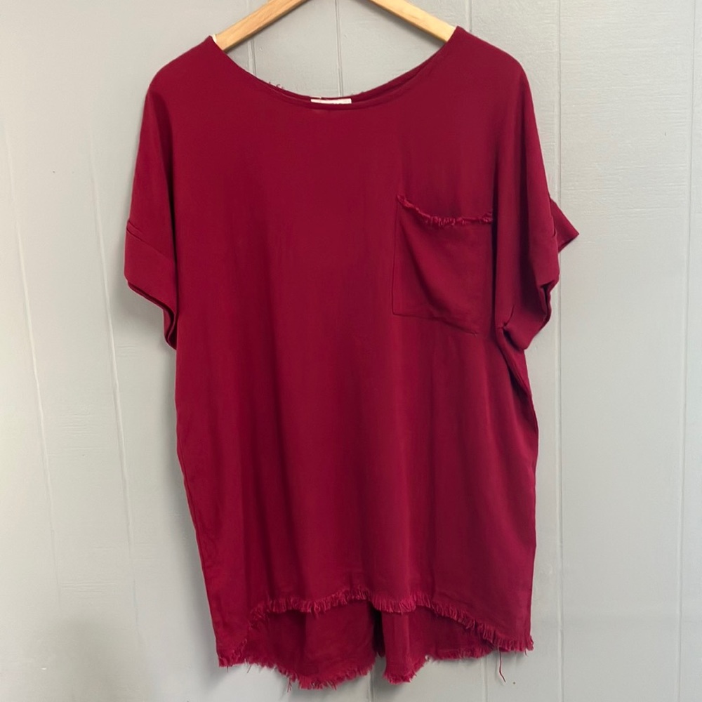 NWT Umgee Top Size Large Red New With Tags